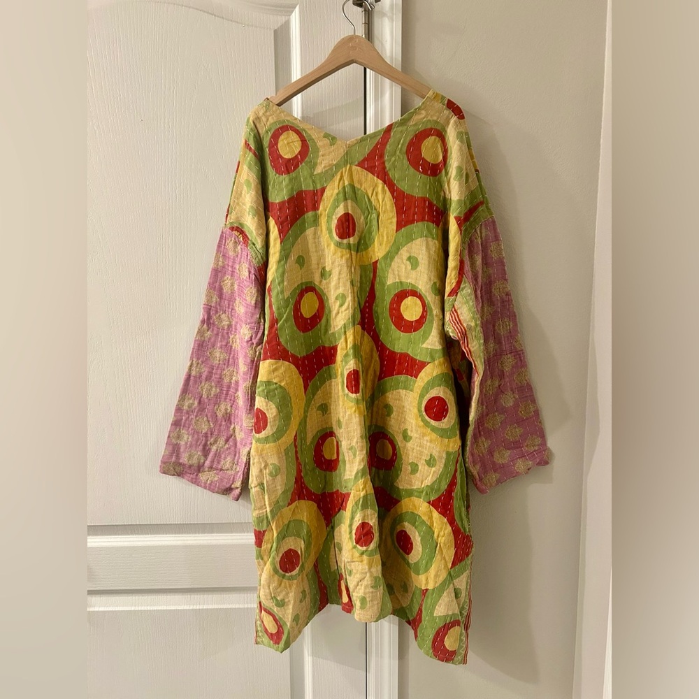 Colorful Kantha Long Sleeve Tunic - Picture 7 of 7